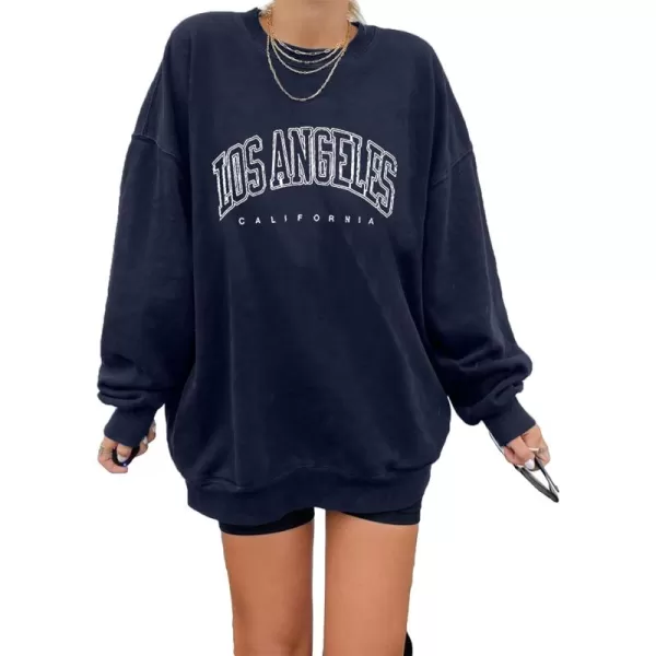 Dokotoo Womens Vintage Basic Oversized Crewneck Long Tunic Sweatshirts Pullover Tops