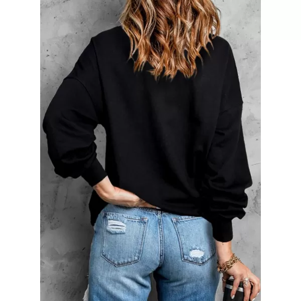 Dokotoo Womens Vintage Basic Oversized Crewneck Long Tunic Sweatshirts Pullover Tops