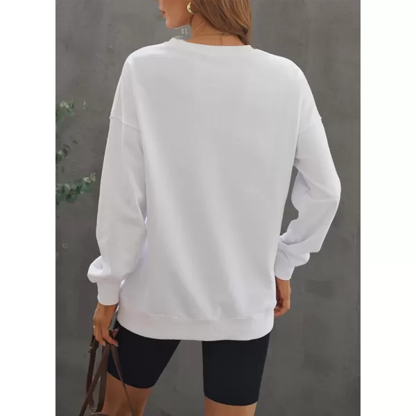Dokotoo Womens Vintage Basic Oversized Crewneck Long Tunic Sweatshirts Pullover Tops