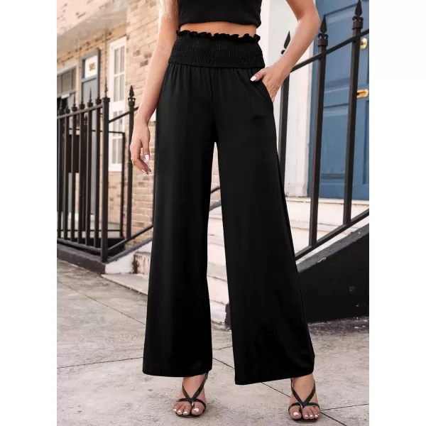 Dokotoo Women's Wide Leg Lounge Pants 2023 Flowy Pajama Pants Straight Leg High Waist Stretch Palazzo Pants