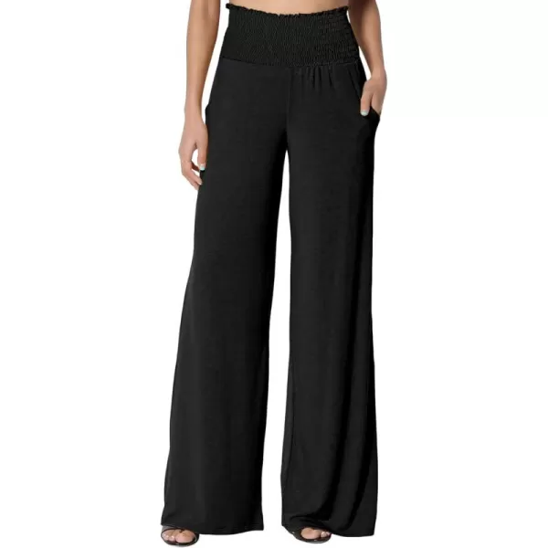 Dokotoo Women's Wide Leg Lounge Pants 2023 Flowy Pajama Pants Straight Leg High Waist Stretch Palazzo Pants