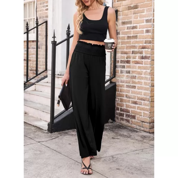 Dokotoo Women's Wide Leg Lounge Pants 2023 Flowy Pajama Pants Straight Leg High Waist Stretch Palazzo Pants