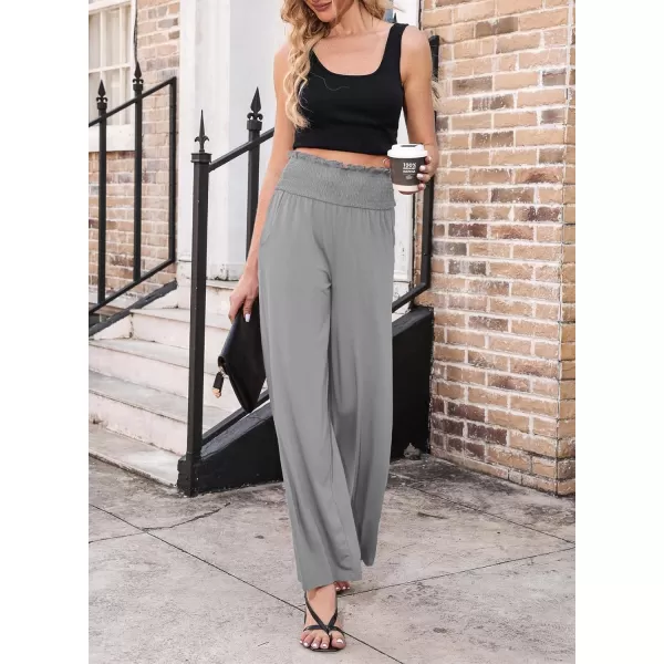 Dokotoo Women's Wide Leg Lounge Pants 2023 Flowy Pajama Pants Straight Leg High Waist Stretch Palazzo Pants