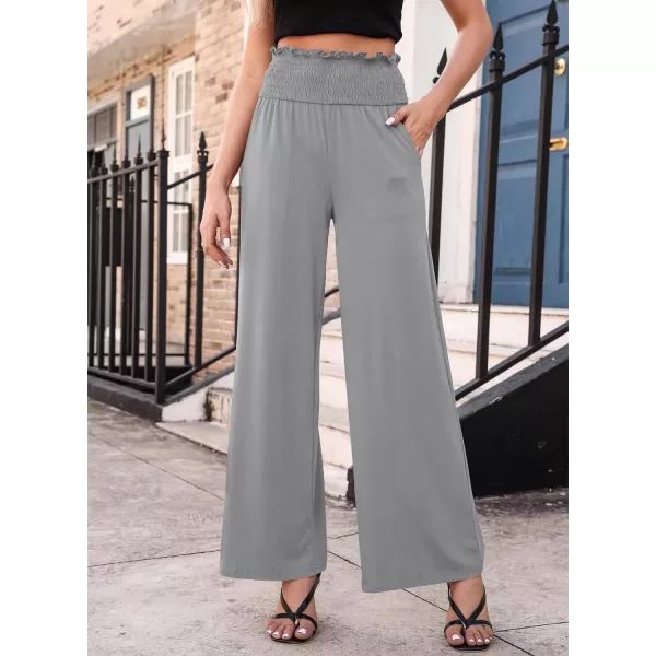 Dokotoo Women's Wide Leg Lounge Pants 2023 Flowy Pajama Pants Straight Leg High Waist Stretch Palazzo Pants