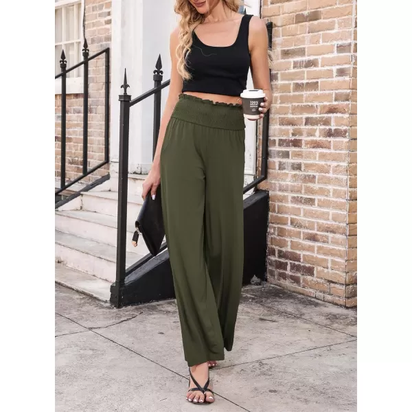 Dokotoo Women's Wide Leg Lounge Pants 2023 Flowy Pajama Pants Straight Leg High Waist Stretch Palazzo Pants