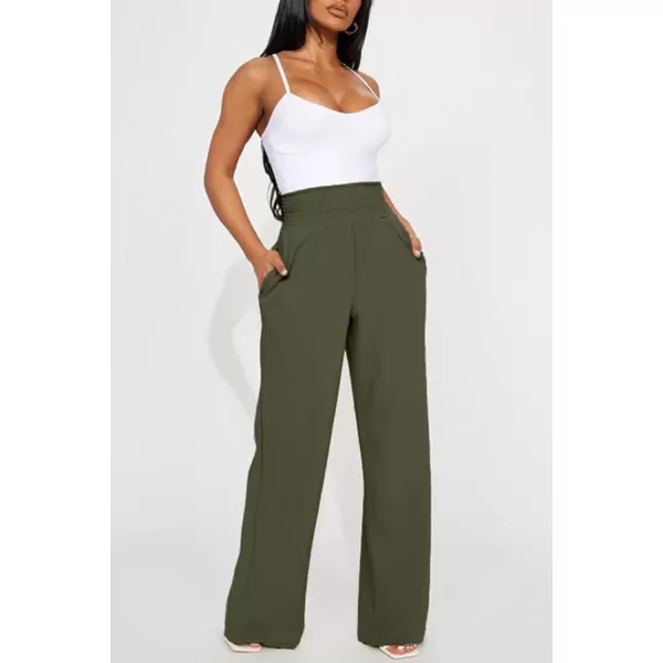 Dokotoo Women's Wide Leg Lounge Pants 2023 Flowy Pajama Pants Straight Leg High Waist Stretch Palazzo Pants