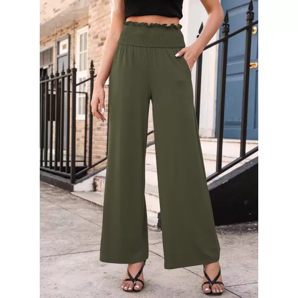 Dokotoo Women's Wide Leg Lounge Pants 2023 Flowy Pajama Pants Straight Leg High Waist Stretch Palazzo Pants