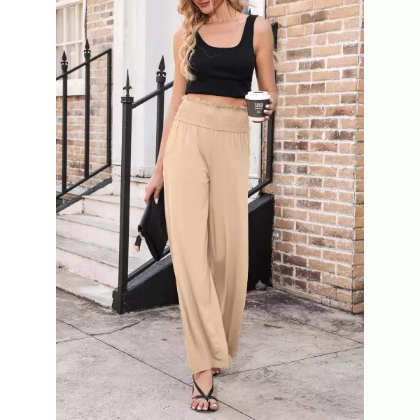 Dokotoo Women's Wide Leg Lounge Pants 2023 Flowy Pajama Pants Straight Leg High Waist Stretch Palazzo Pants