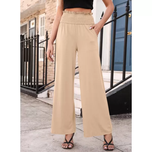 Dokotoo Women's Wide Leg Lounge Pants 2023 Flowy Pajama Pants Straight Leg High Waist Stretch Palazzo Pants