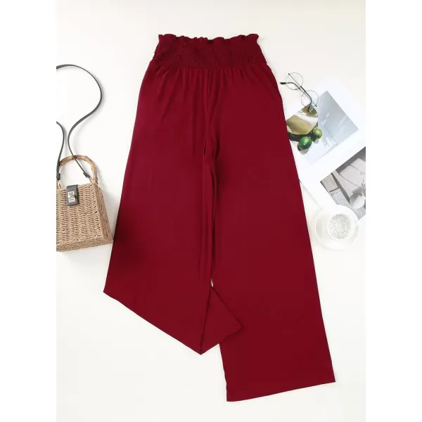 Dokotoo Women's Wide Leg Lounge Pants 2023 Flowy Pajama Pants Straight Leg High Waist Stretch Palazzo Pants