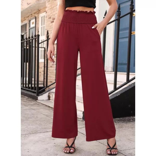 Dokotoo Women's Wide Leg Lounge Pants 2023 Flowy Pajama Pants Straight Leg High Waist Stretch Palazzo Pants