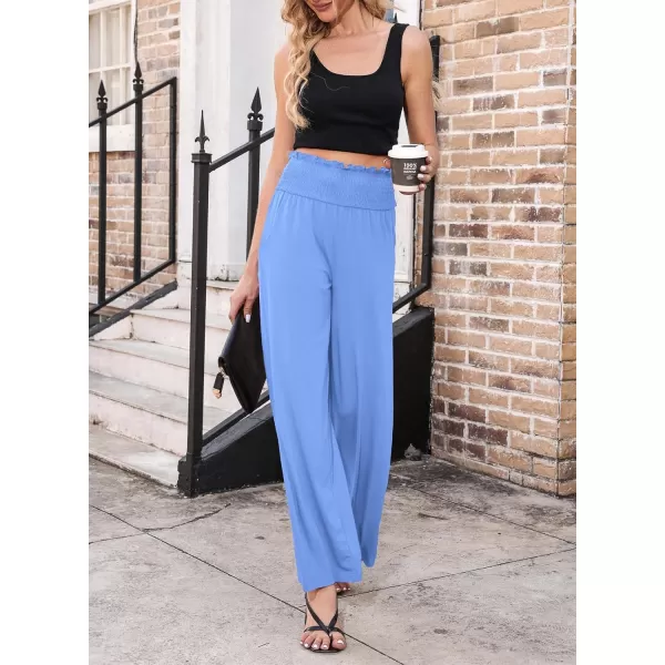 Dokotoo Women's Wide Leg Lounge Pants 2023 Flowy Pajama Pants Straight Leg High Waist Stretch Palazzo Pants