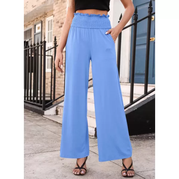 Dokotoo Women's Wide Leg Lounge Pants 2023 Flowy Pajama Pants Straight Leg High Waist Stretch Palazzo Pants