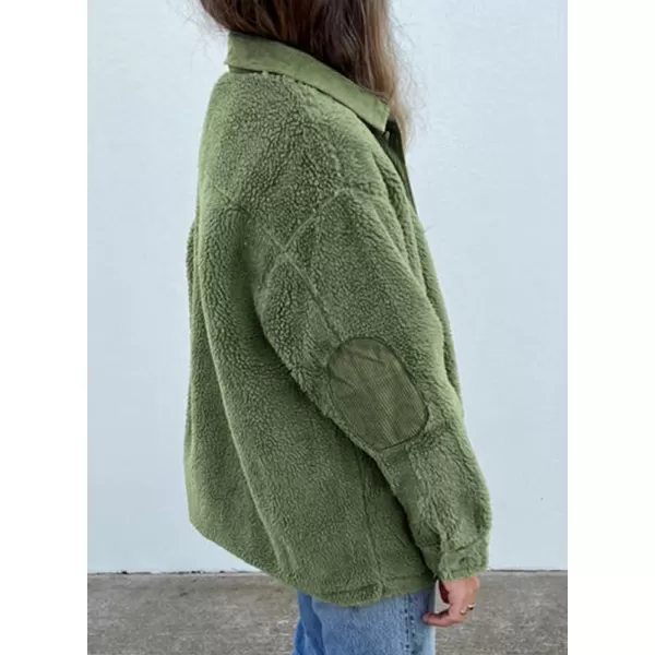 Dokotoo Womens Winter Coats Fleece Turn-down Collar Button Down Long Sleeve Sherpa Jackets with Pockets
