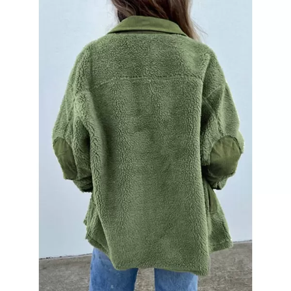 Dokotoo Womens Winter Coats Fleece Turn-down Collar Button Down Long Sleeve Sherpa Jackets with Pockets
