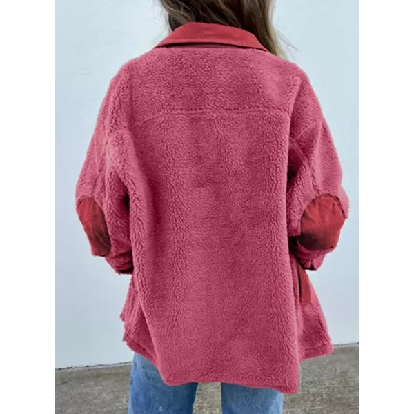 Dokotoo Womens Winter Coats Fleece Turn-down Collar Button Down Long Sleeve Sherpa Jackets with Pockets