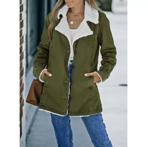 Dokotoo Womens Winter Warm Jean Jacket Stand Collar Wool Liner Sherpa Denim Coats Thicker Outerwear with Pockets