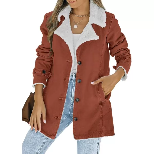 Dokotoo Womens Winter Warm Jean Jacket Stand Collar Wool Liner Sherpa Denim Coats Thicker Outerwear with Pockets