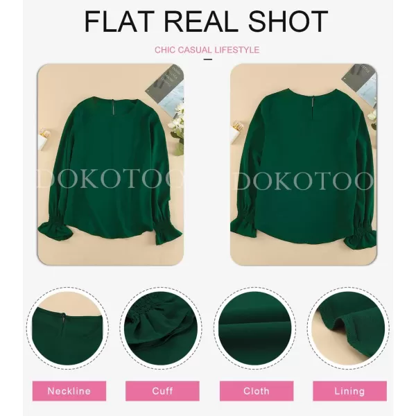 EVALESS Women's Ruff Long Sleeve Shirts Casual Loose Ladies Tops and Blouses for Women Fashion 2022