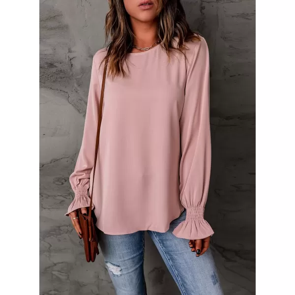 EVALESS Women's Ruff Long Sleeve Shirts Casual Loose Ladies Tops and Blouses for Women Fashion 2022