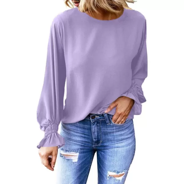 EVALESS Women's Ruff Long Sleeve Shirts Casual Loose Ladies Tops and Blouses for Women Fashion 2022