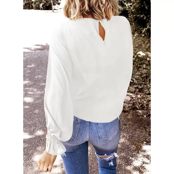 EVALESS Women's Ruff Long Sleeve Shirts Casual Loose Ladies Tops and Blouses for Women Fashion 2022