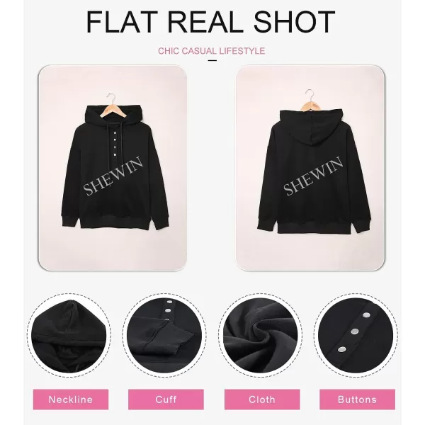 SHEWIN Women's Casual Hoodies Long Sleeve Solid Lightweight Pullover Tops Loose Sweatshirt with Pocket