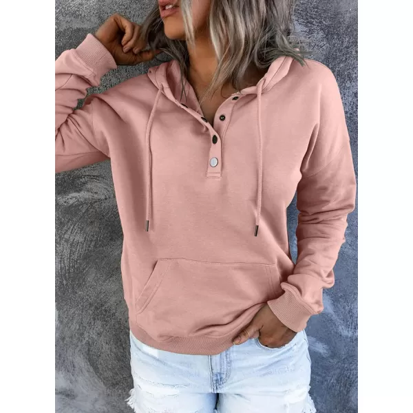 SHEWIN Women's Casual Hoodies Long Sleeve Solid Lightweight Pullover Tops Loose Sweatshirt with Pocket