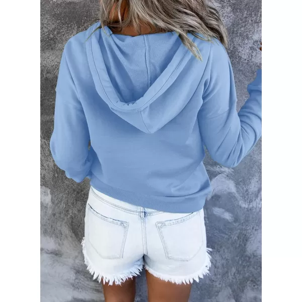 SHEWIN Women's Casual Hoodies Long Sleeve Solid Lightweight Pullover Tops Loose Sweatshirt with Pocket