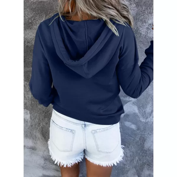 SHEWIN Women's Casual Hoodies Long Sleeve Solid Lightweight Pullover Tops Loose Sweatshirt with Pocket