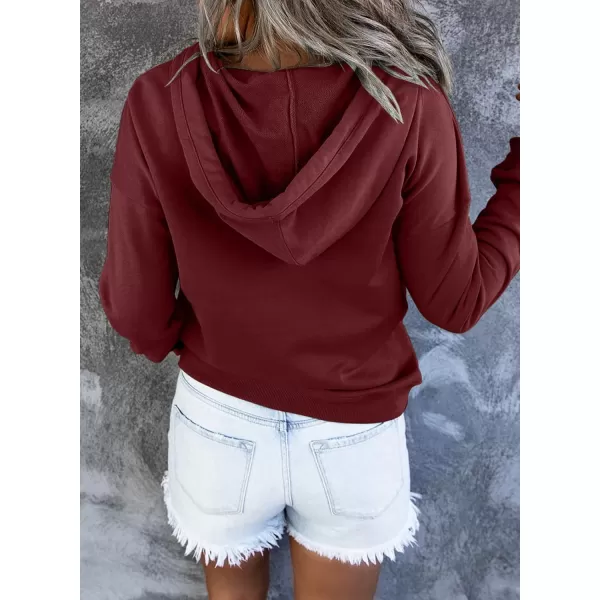 SHEWIN Women's Casual Hoodies Long Sleeve Solid Lightweight Pullover Tops Loose Sweatshirt with Pocket