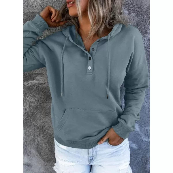 SHEWIN Women's Casual Hoodies Long Sleeve Solid Lightweight Pullover Tops Loose Sweatshirt with Pocket