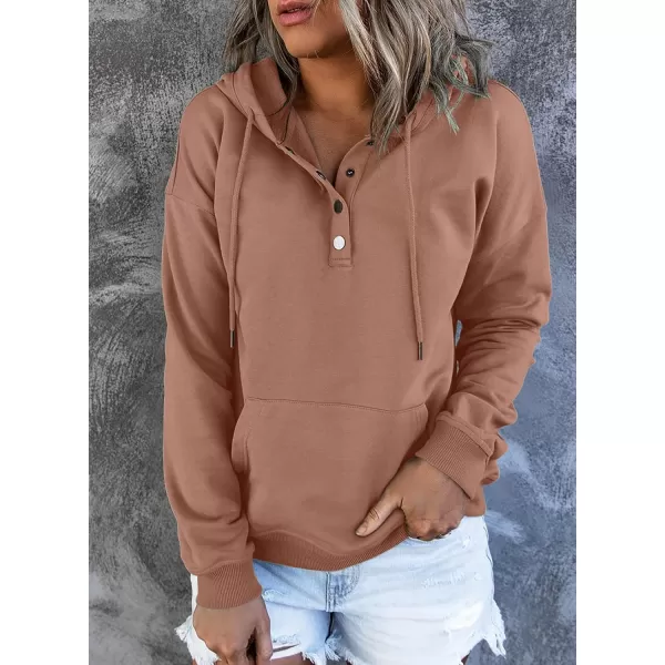 SHEWIN Women's Casual Hoodies Long Sleeve Solid Lightweight Pullover Tops Loose Sweatshirt with Pocket