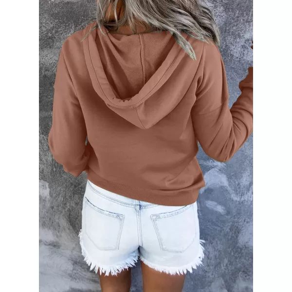SHEWIN Women's Casual Hoodies Long Sleeve Solid Lightweight Pullover Tops Loose Sweatshirt with Pocket