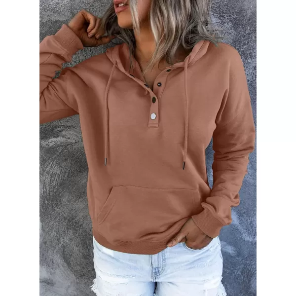 SHEWIN Women's Casual Hoodies Long Sleeve Solid Lightweight Pullover Tops Loose Sweatshirt with Pocket