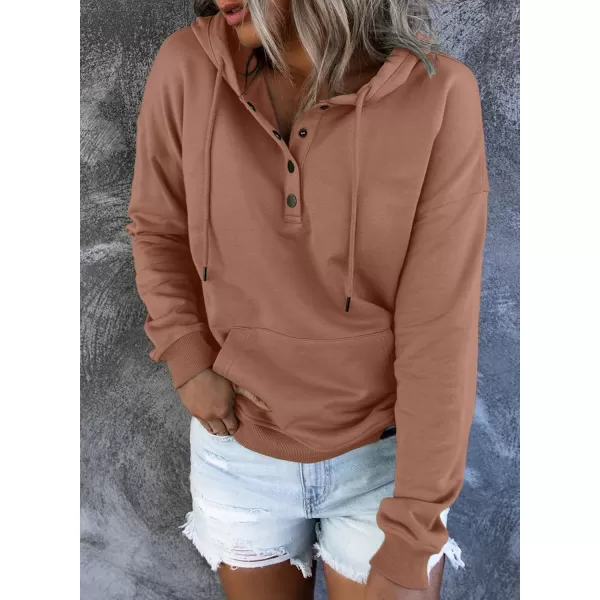 SHEWIN Women's Casual Hoodies Long Sleeve Solid Lightweight Pullover Tops Loose Sweatshirt with Pocket