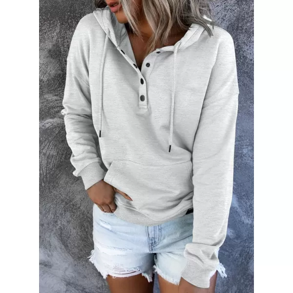 SHEWIN Women's Casual Hoodies Long Sleeve Solid Lightweight Pullover Tops Loose Sweatshirt with Pocket