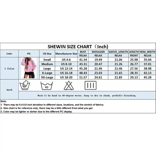 SHEWIN Women's Casual Hoodies Long Sleeve Solid Lightweight Pullover Tops Loose Sweatshirt with Pocket
