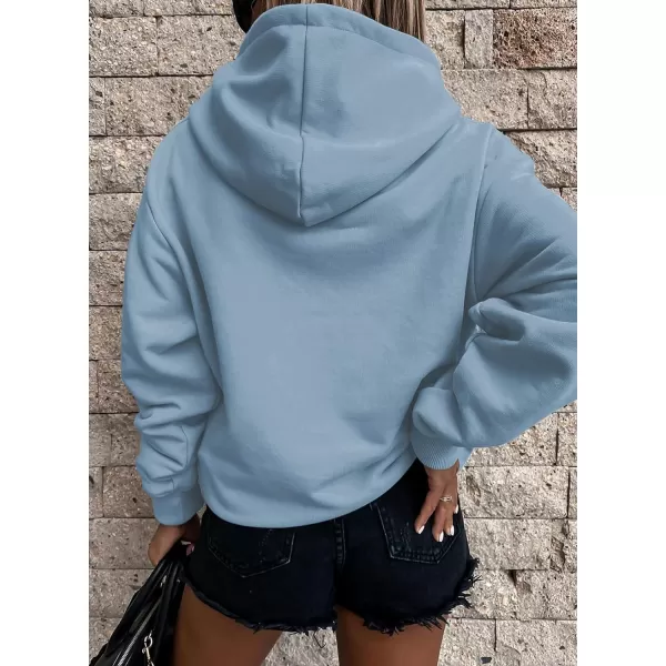 SHEWIN Women's Casual Hoodies Long Sleeve Solid Lightweight Pullover Tops Loose Sweatshirt with Pocket