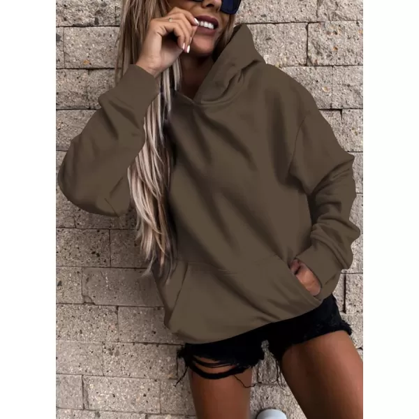 SHEWIN Women's Casual Hoodies Long Sleeve Solid Lightweight Pullover Tops Loose Sweatshirt with Pocket