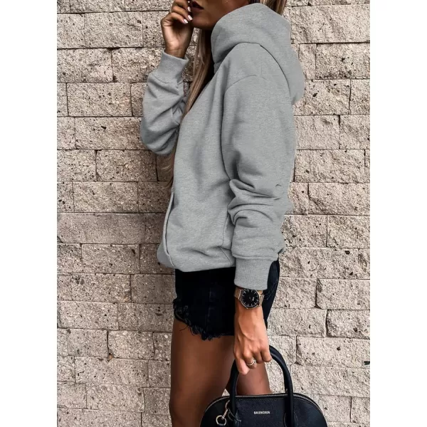 SHEWIN Women's Casual Hoodies Long Sleeve Solid Lightweight Pullover Tops Loose Sweatshirt with Pocket