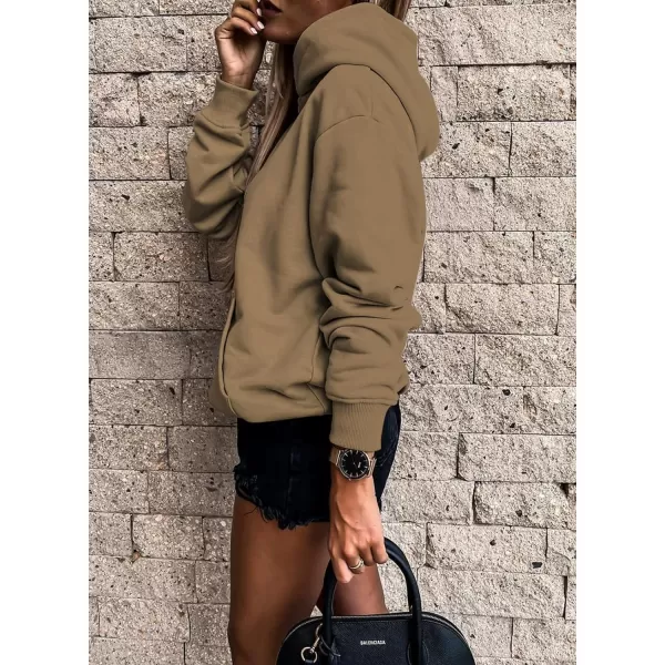 SHEWIN Women's Casual Hoodies Long Sleeve Solid Lightweight Pullover Tops Loose Sweatshirt with Pocket
