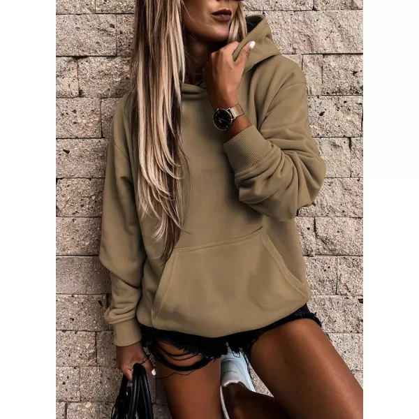 SHEWIN Women's Casual Hoodies Long Sleeve Solid Lightweight Pullover Tops Loose Sweatshirt with Pocket