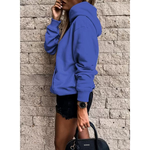 SHEWIN Women's Casual Hoodies Long Sleeve Solid Lightweight Pullover Tops Loose Sweatshirt with Pocket