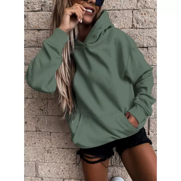 SHEWIN Women's Casual Hoodies Long Sleeve Solid Lightweight Pullover Tops Loose Sweatshirt with Pocket