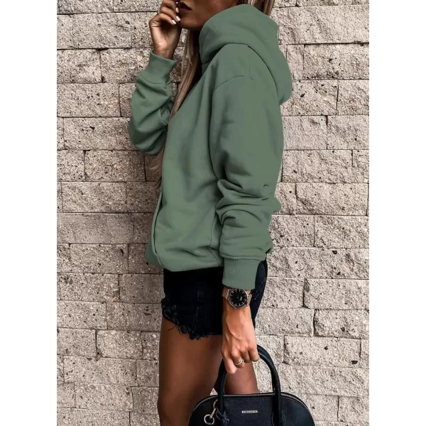 SHEWIN Women's Casual Hoodies Long Sleeve Solid Lightweight Pullover Tops Loose Sweatshirt with Pocket