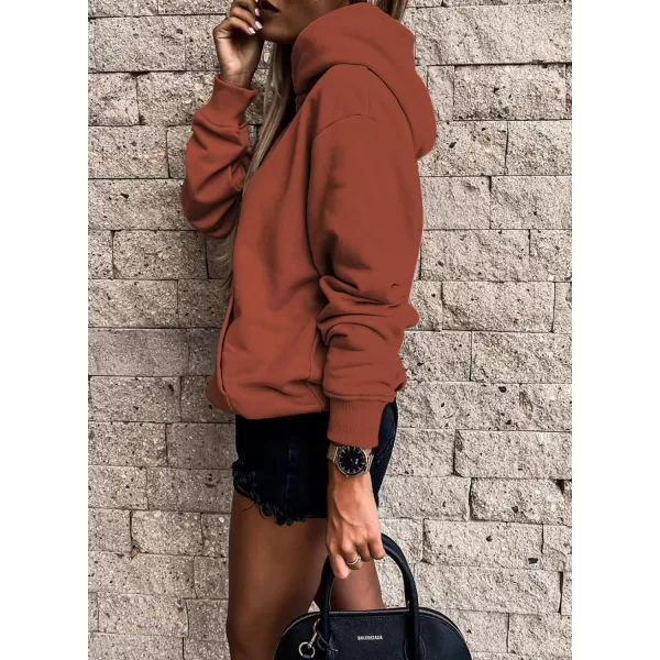 SHEWIN Women's Casual Hoodies Long Sleeve Solid Lightweight Pullover Tops Loose Sweatshirt with Pocket