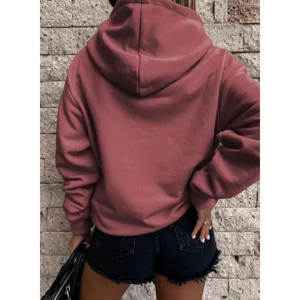 SHEWIN Women's Casual Hoodies Long Sleeve Solid Lightweight Pullover Tops Loose Sweatshirt with Pocket