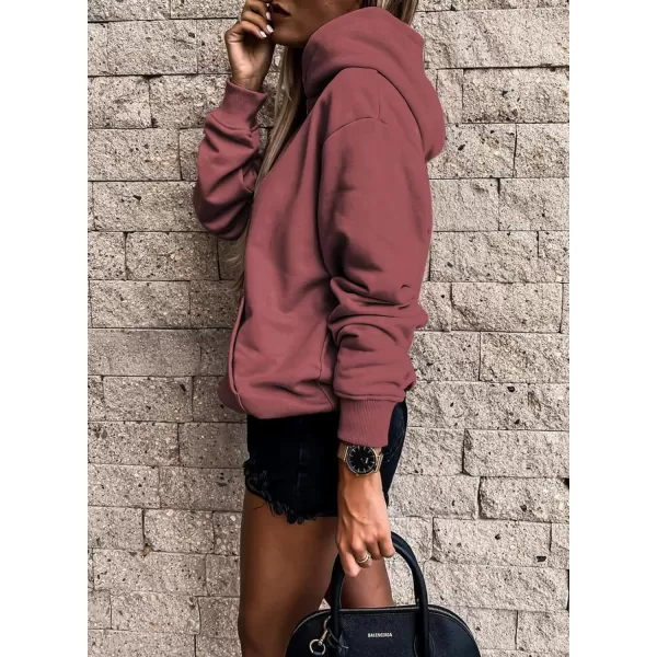 SHEWIN Women's Casual Hoodies Long Sleeve Solid Lightweight Pullover Tops Loose Sweatshirt with Pocket