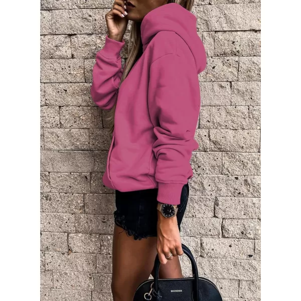 SHEWIN Women's Casual Hoodies Long Sleeve Solid Lightweight Pullover Tops Loose Sweatshirt with Pocket